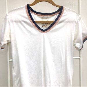 Camp Collection V-neck Ringer Tee - Small